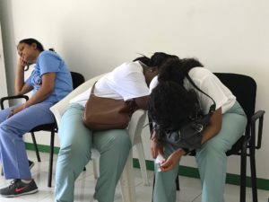 Exhausted Nurses and Physicians
